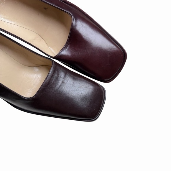 GUCCI‎ Women's Size 9 B Brown Leather Square Closed Toe High Block Hell Pumps - Picture 4 of 13